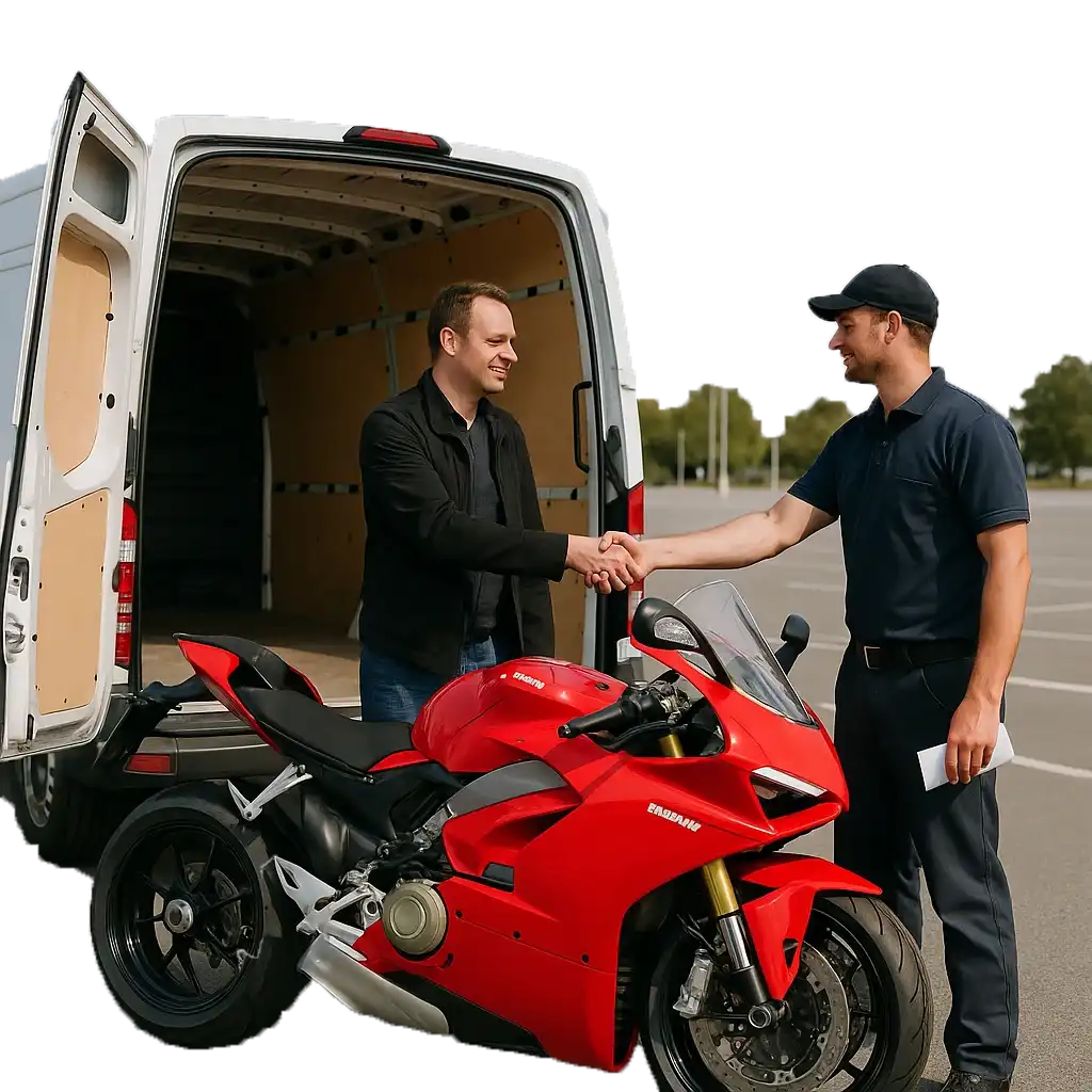 Krok 3: Finalizacja transakcji i transport motocykla.